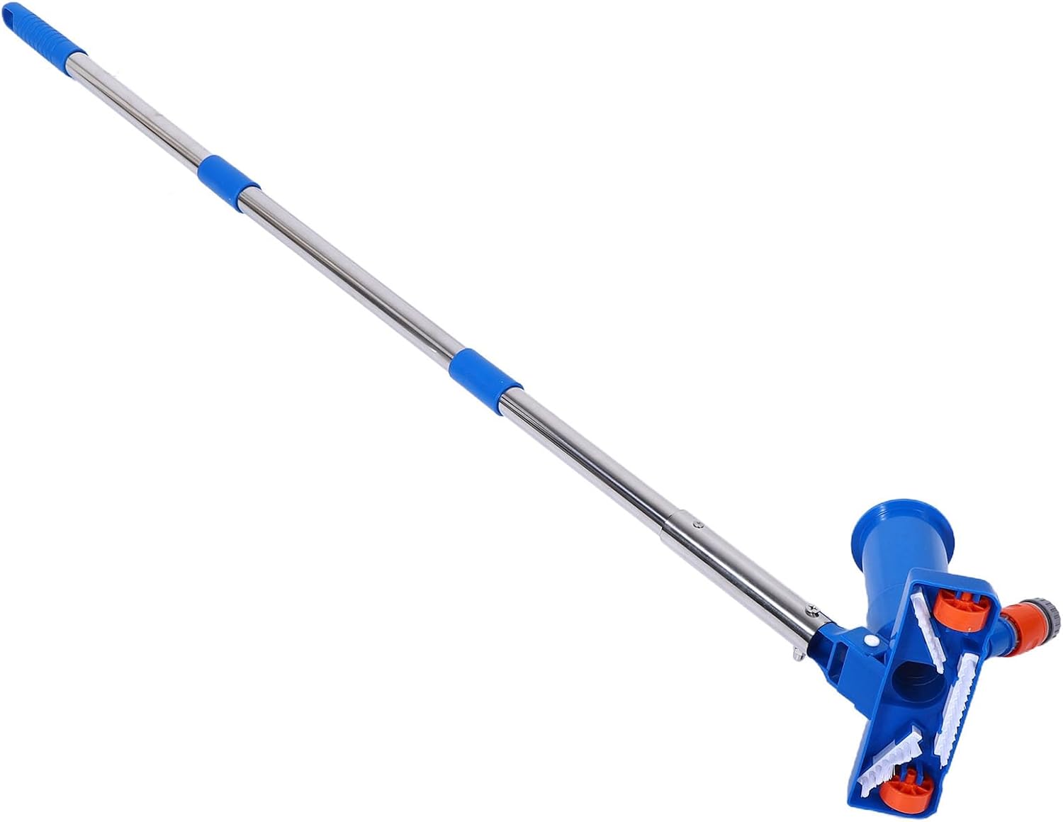 Zunate Pool Jet Cleaner for Above Ground Pools, Handheld Spa Jet Vacuum with WShaped Brush & 6-Section Extension Pole, No Electricity Needed