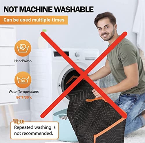 Simpli-Magic Heavy Duty Padded Moving Blankets (24 Pack), Black/Orange #TOP5