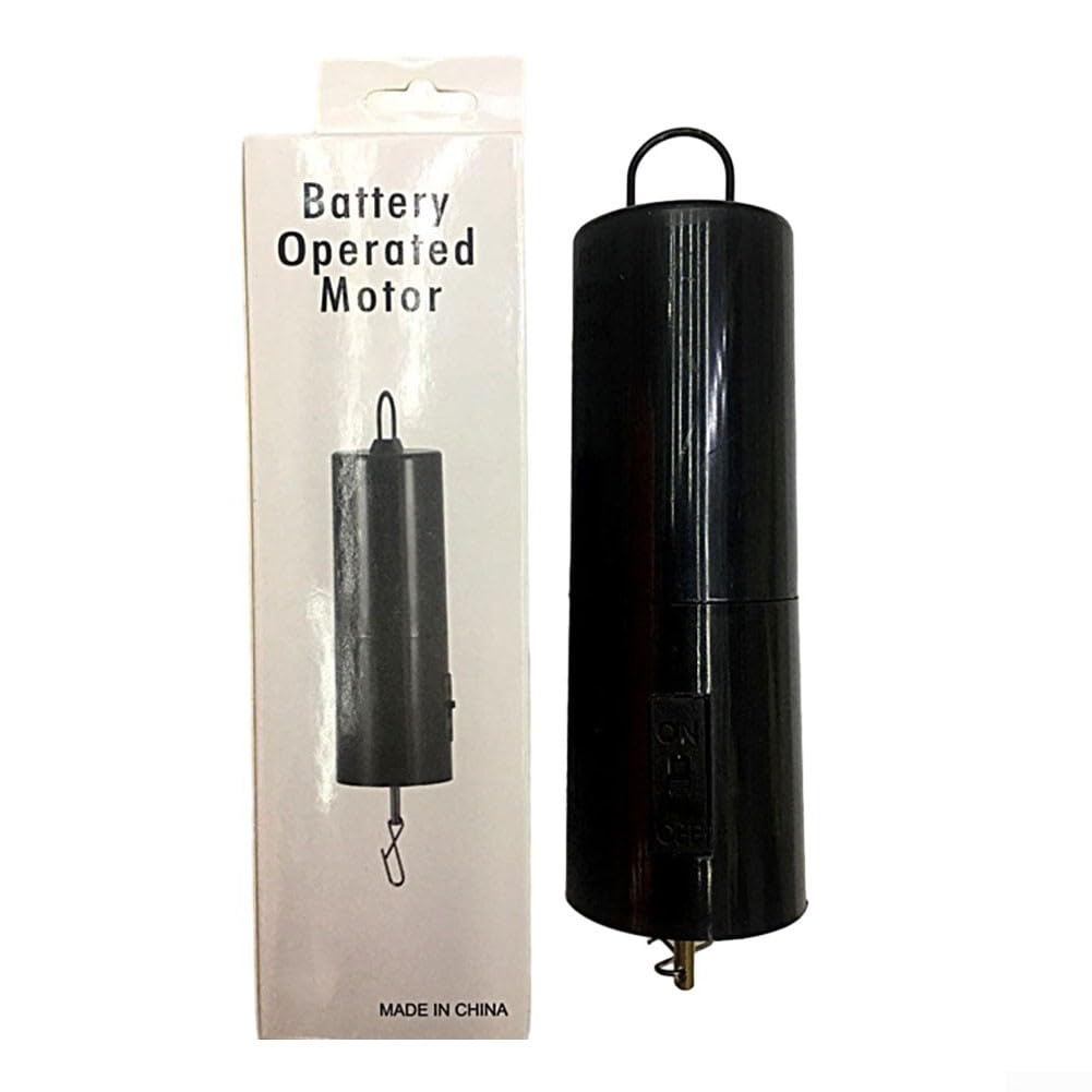 Drehbarer Hängemotor für Spiegelkugel Discokugeln - Batteriebetriebener 30±5 RPM Schwarzer Kunststoff-Display-Motor, Innen/Außenbereich (D-Batterie nicht im Lieferumfang enthalten)