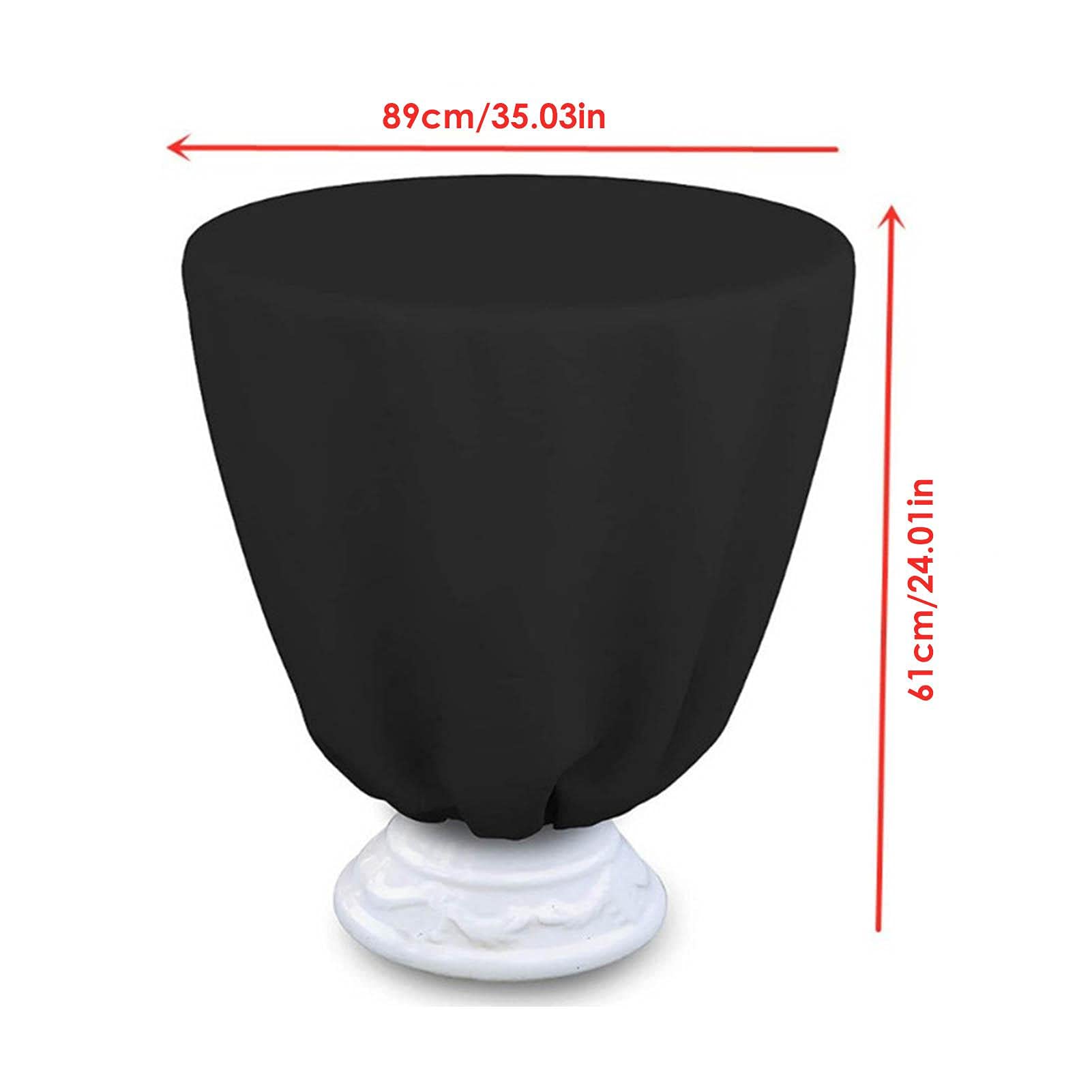 Yumna Fountain Cover 210D Oxford Waterproof Dustproof Cover, Heavy Duty Waterproof Bird Bath Cover, 100 Weather Resistant Water Fountain Cover for Winter Outdoor Garden Fountain Statue, 89x61cm