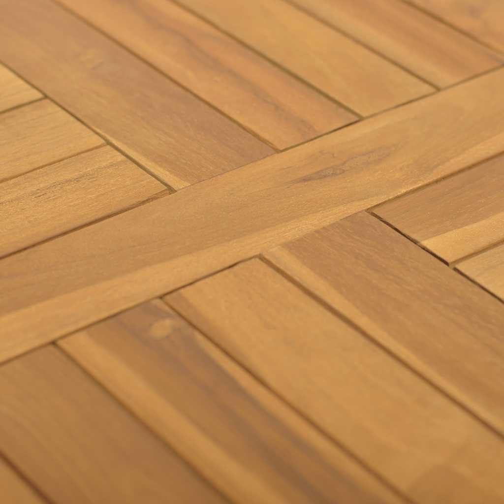 vidaXL Solid Wood Teak Square Table Top - Versatile Design with Smooth Finish and Easy Maintenance - Ideal for Home or Commercial Use, Assembly Required, 19.7"" x 19.7"" x 1"", 316156