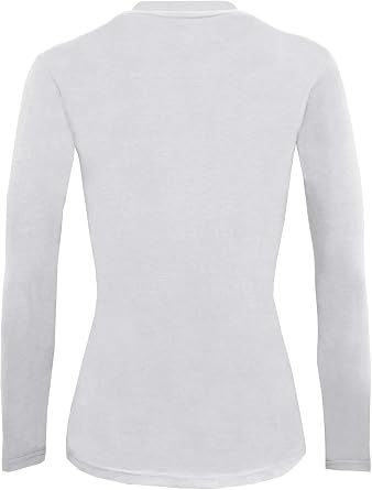 M&M SCRUBS Women's Under Scrub Tee Crew Neck Long Sleeve T-Shirt 3 - Pack (White, Medium)