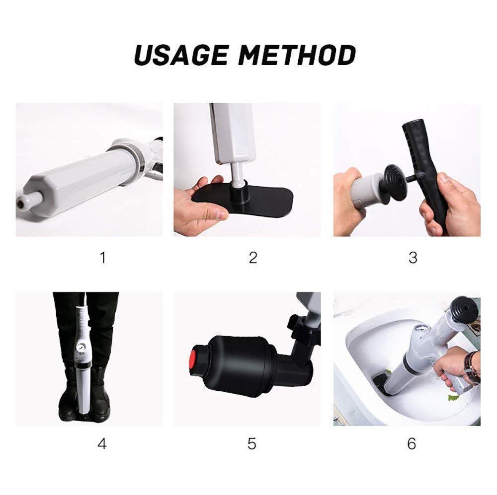 Desatascador de inodoro inflable, desatascador de fregadero de alta presión, limpiadores de bomba de presión para el hogar, la oficina