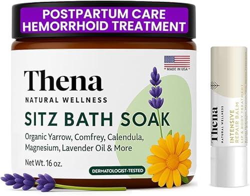 Thena Organic Sitz Bath Soak and Intensive Repair Balm Bundle