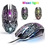 Zestaw klawiatury i myszy do gier UK Układ Ergonomiczna klawiatura do gier Rainbow podświetlana + 2400DPI 6 przycisków optycznych USB Rainbow LED Gaming Mouse + DARMOWA podkładka pod mysz