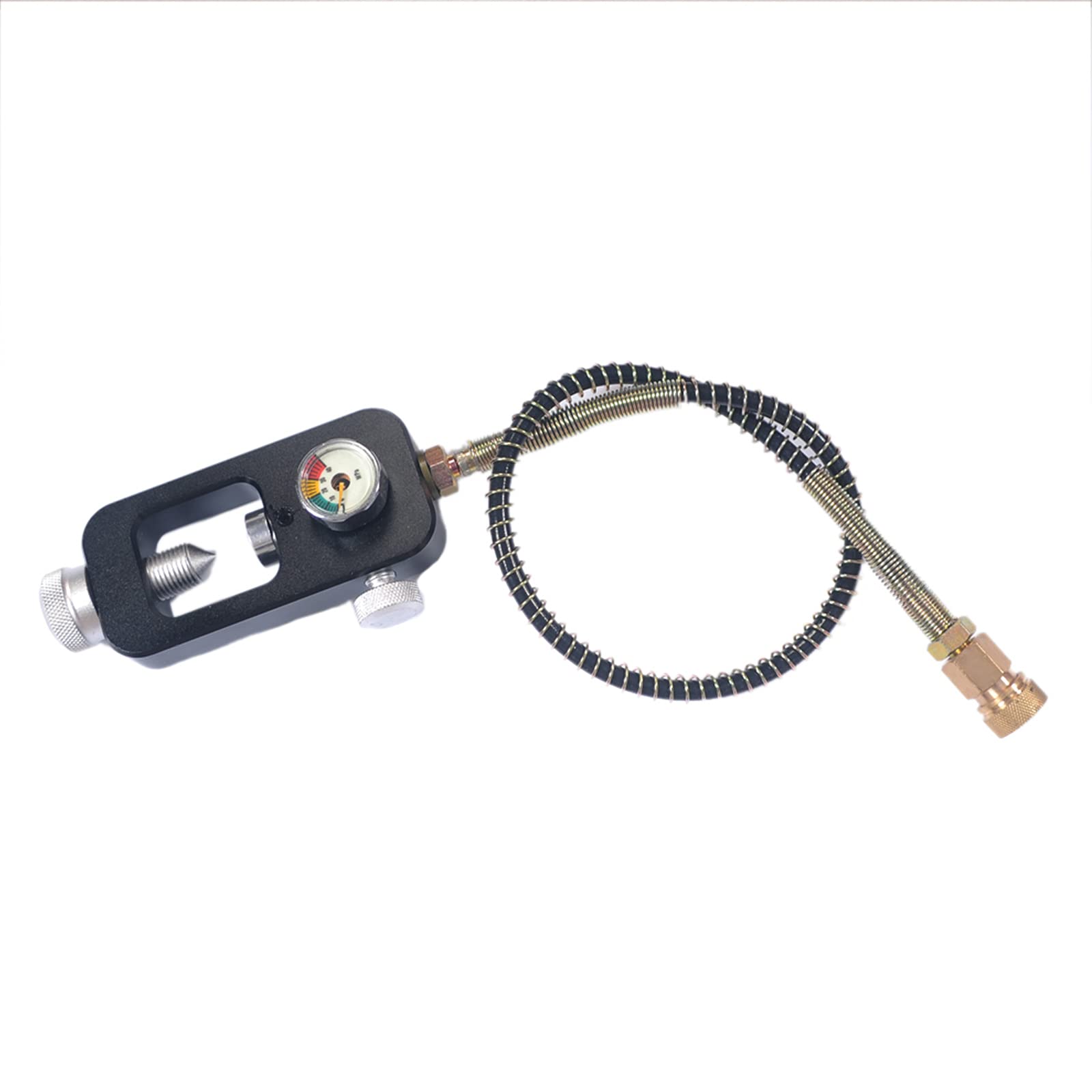 TUXING 4500 Psi DIN valvola Scuba adattatore, stazione di riempimento giogo per serbatoio HPA, manometro ad alta pressione, in lega di alluminio, adattatore di ricarica per serbatoio Pcp Paintball HPA