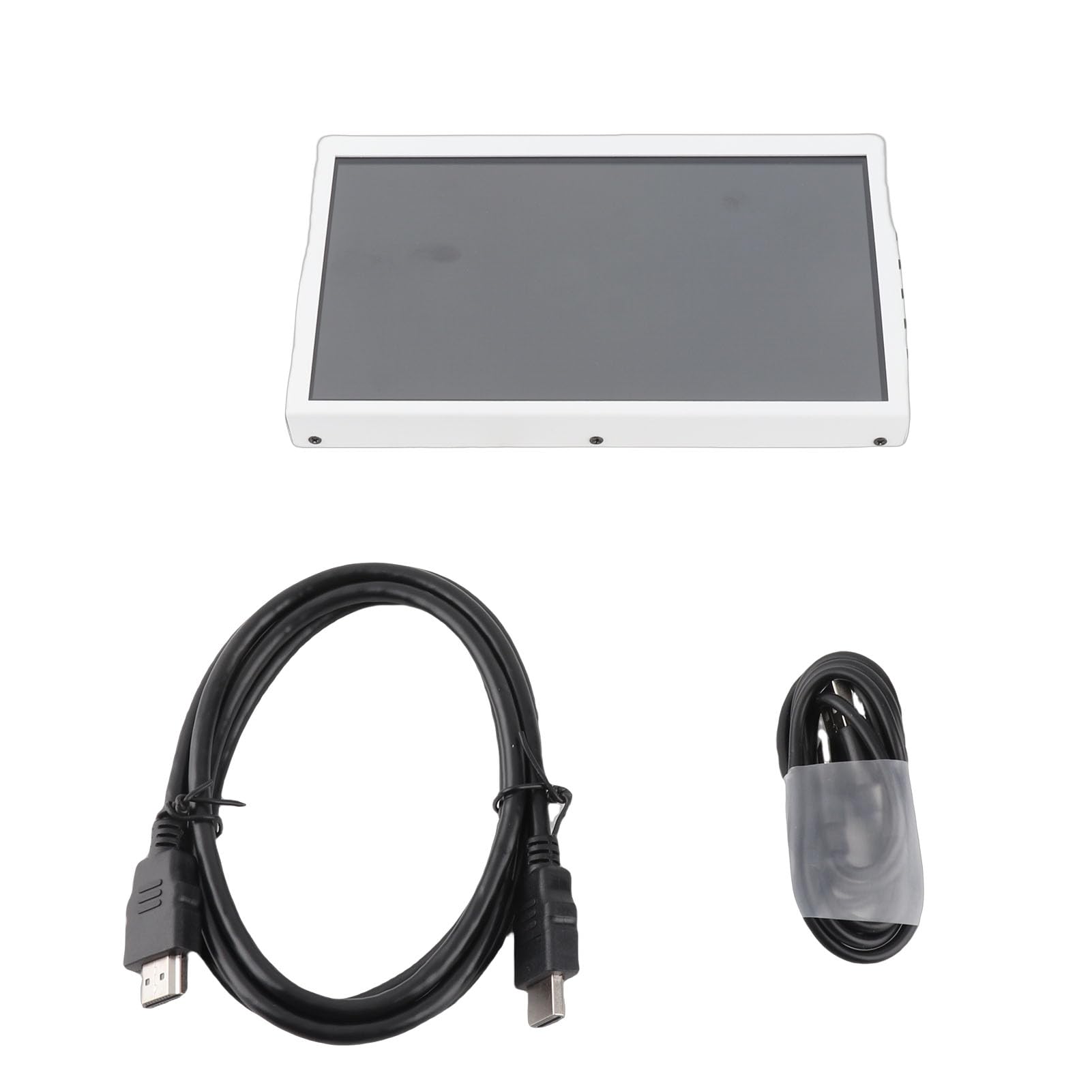 Gedourain 7-calowy Przenośny Ekran Dotykowy z Interfejsem Multimedialnym HD do Komputera PC, Telewizora, Laptopa do Domowego Biura, Srebrny