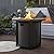 SENJOYS 30'' Round Gas Fire Pit, 50,000 BTU Steel Outdoor Fire Tables, Fire Table with Lid, Add Warmth & Ambience to Gatherings and Parties On Patio Deck Garden Backyard, Black.