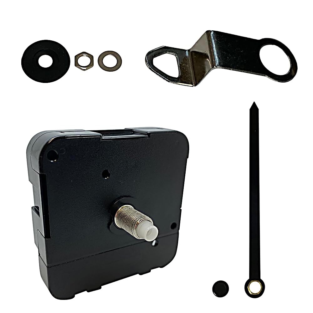 New Quartz OK888 Non Ticking Silent Tide Tidal Clock Movement Mechanism Motor For Indicator Clocks Replacement Repair Battery Powered (96mm Black Metal Hand)