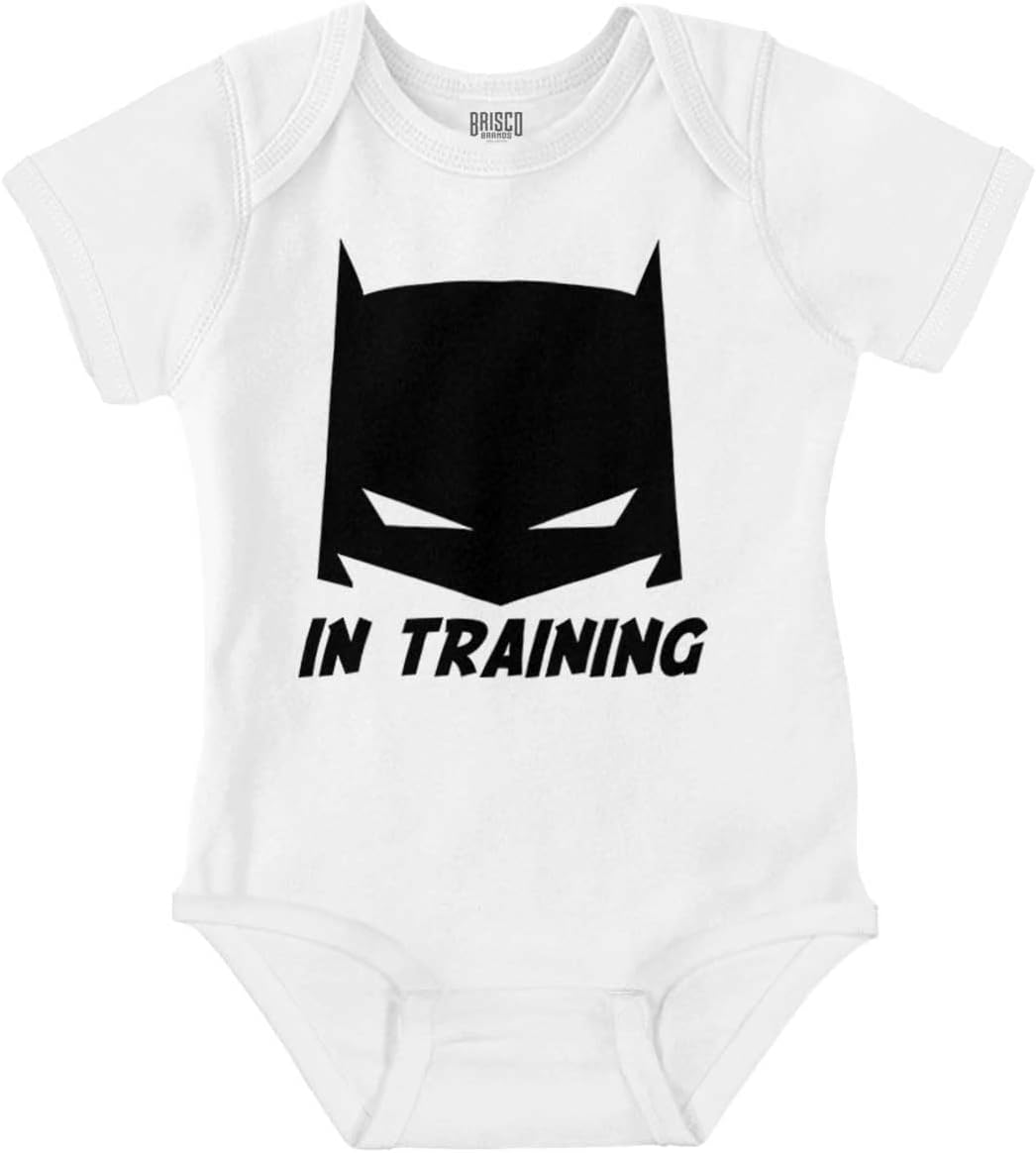 Brisco Brands Superhero in Training Dark Baby Romper Boys or Girls