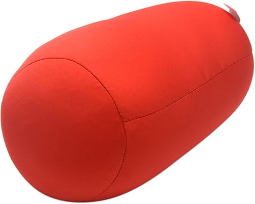 Miniatura 9 de Emivery Almohada ortopédica redonda de microcuentas para el cuello cilíndrico, almohada de espuma viscoelástica que reduce el dolor de espalda,