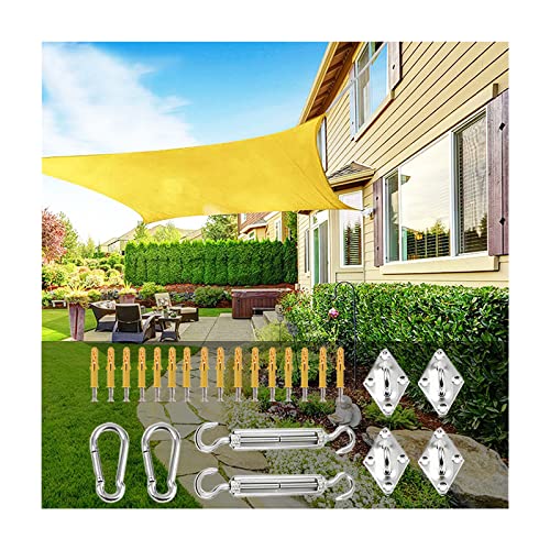 Sun shade sail imperméable avec kit de fixation robuste et haute filtration solaire