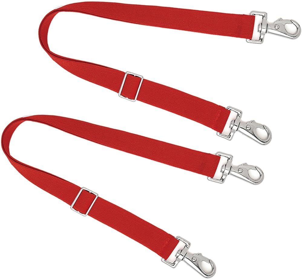 Premium Horse Blanket Sheet Leg Straps, Replacement Stretchy Belly Strap with Double Swivel Snaps, Adjustable Elastic Length from 24 to 42 Inch Winter Blanket 8 Pcs (Multi-Color)