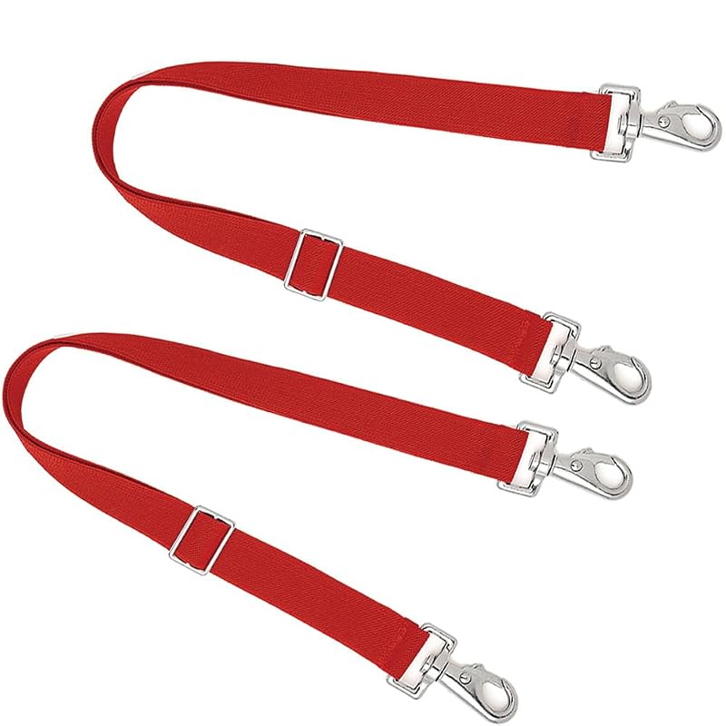 Cintas elásticas de reposição para manta de cavalo GAITWIN com fechos giratórios, vermelha, pacote com 2