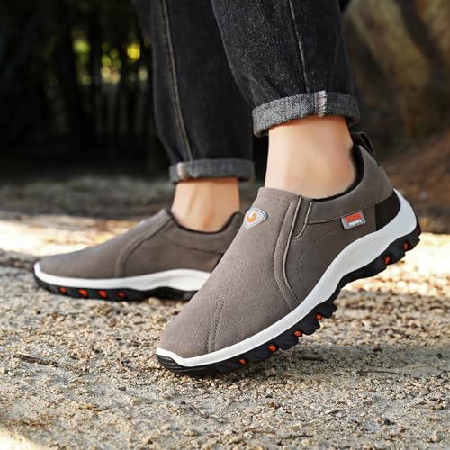 Mens Canvas Slipon Loafers Casual Breathable Non-Slip Driving Shoes Suitable for Daily Leisure Outdoor Walking4