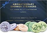 Valitic Aromatherapy Shower Steamers for Stress Relief and Relaxation - Gifts for Women Mom Birthday 8 Natural Essential Fizzies Shower Bombs - 4 Scents - Lavender, Eucalyptus, Citrus, and Peppermint