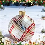 60cm Aufblasbare Weihnachtskugeln, Dekoration Riesiger Weihnachtsball, Exquisit Aufblasbare Weihnachtsdeko PVC, Weihnachtsdeko Outdoor für Hochzeit, Festival, Rasen, Garten, Heimdekoration