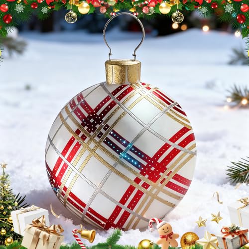 Mineup Aufblasbare Weihnachtskugel, 60cm Aufblasbare Weihnachtskugeln,...