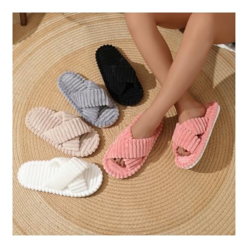 Sandals, Women's Plush Cotton Slippers - Soft Home Indoor Slippers for Women Slippers(Pink,7.5)2