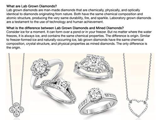 1.50 Carat (ctw VS2-SI1, D-E-F) Lab-Grown Diamond Premium Ring in 14K White Gold with Blue Sapphires (SIZE 7)3