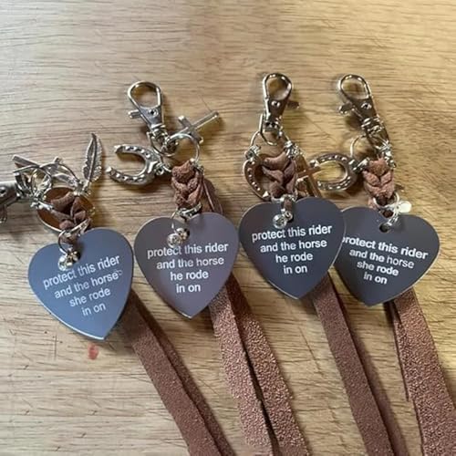 Protect This Rider And The Horse She/He Rode In On-Saddle Charm, Saddle Heart Charm Equestrian Riding Gift Horse Lovers Jewelry Gift4