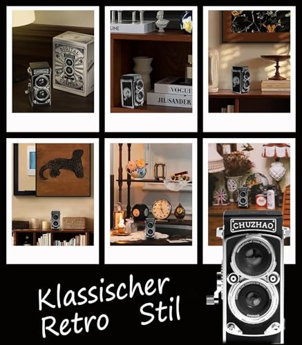 CHUZHAO Retro Mini Digitalkamera, 1080P Full HD Video, 12 MP Autofokus, Point and Shoot Digitalkamera mit 16GB Speicherkarte, kompakt und Exquisit für Anfänger, Jugendliche, Erwachsene und Kinder.