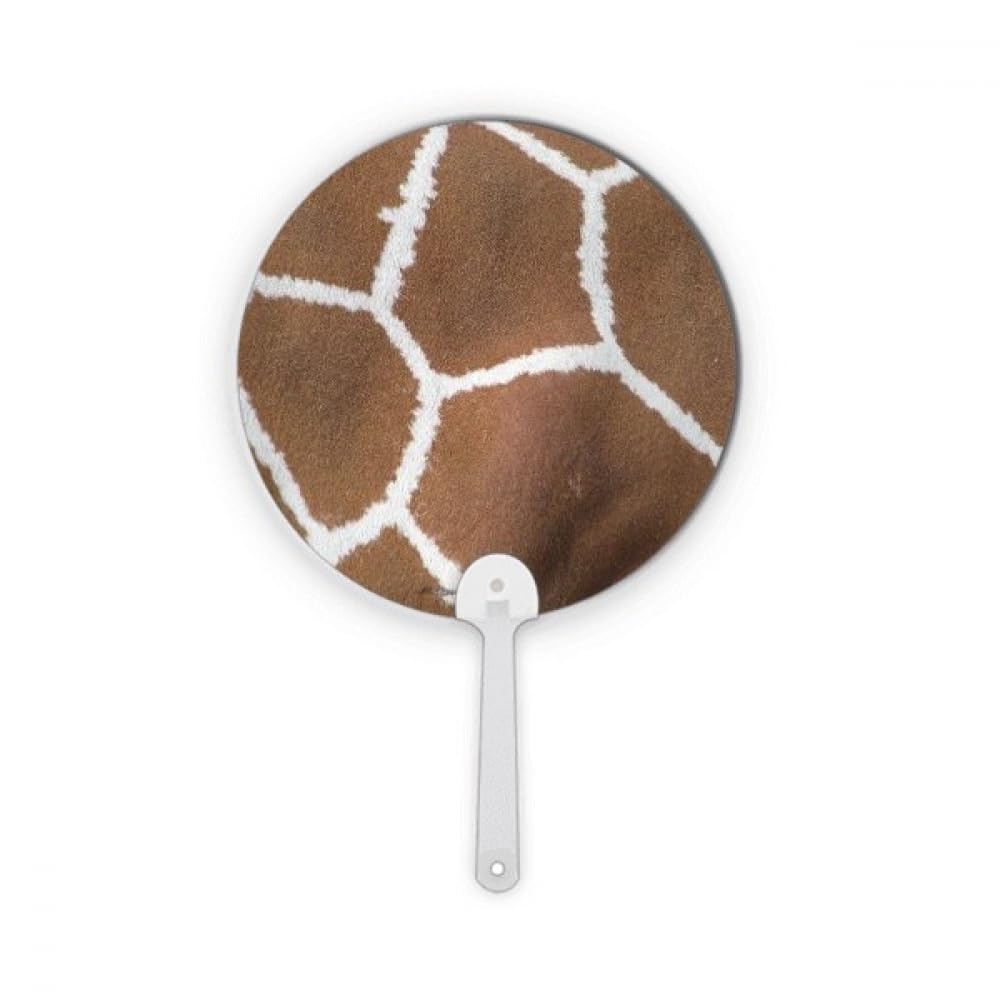 Éventail rond plume design girafe plastique pour un cadeau artisanal unique