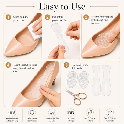 Almohadillas de Gel Transparentes para Apoyo en Tacones miniatura 5