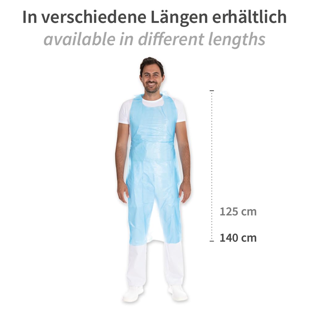 FRANZ MENSCH 1000 Stück Hygonorm Einwegschürzen ca. 12 my | HDPE, white, 12my, L: 125cm, B: 70cm, Box, Einwegschürzen, Plastikschürzen, Einmalschürzen