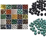 jede Perle ist ein Unikat Halbedelstein Perlen Schmucksteine Edelsteine Steinperlen Halbedelsteinperlen Bastelperlen Obsidian Aventurin Jade Onyx Tiger Auge Malachit Türkis Quarz Rosenquarz usw. Basteln Schmuck selber machen Schmuckperlen aus Halbedelsteinen von CRYSTAL KING (Sodalit blau)