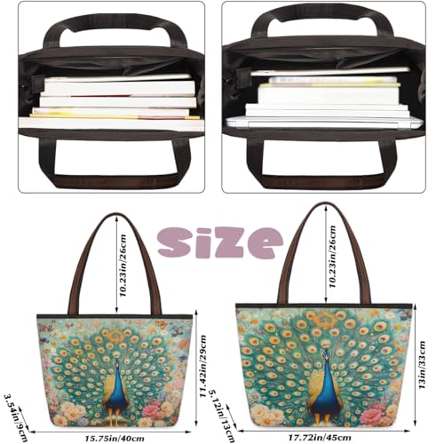 Bolso Tote con Cierre y Bolsillos para Mujer miniatura 3