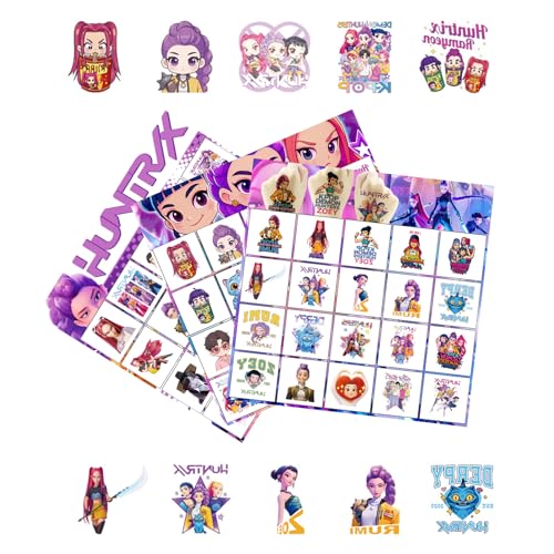 Tatuajes Temporales Kpop para Niños - Pegatinas resistentes al agua e hipoalergénicas para niñas y niños