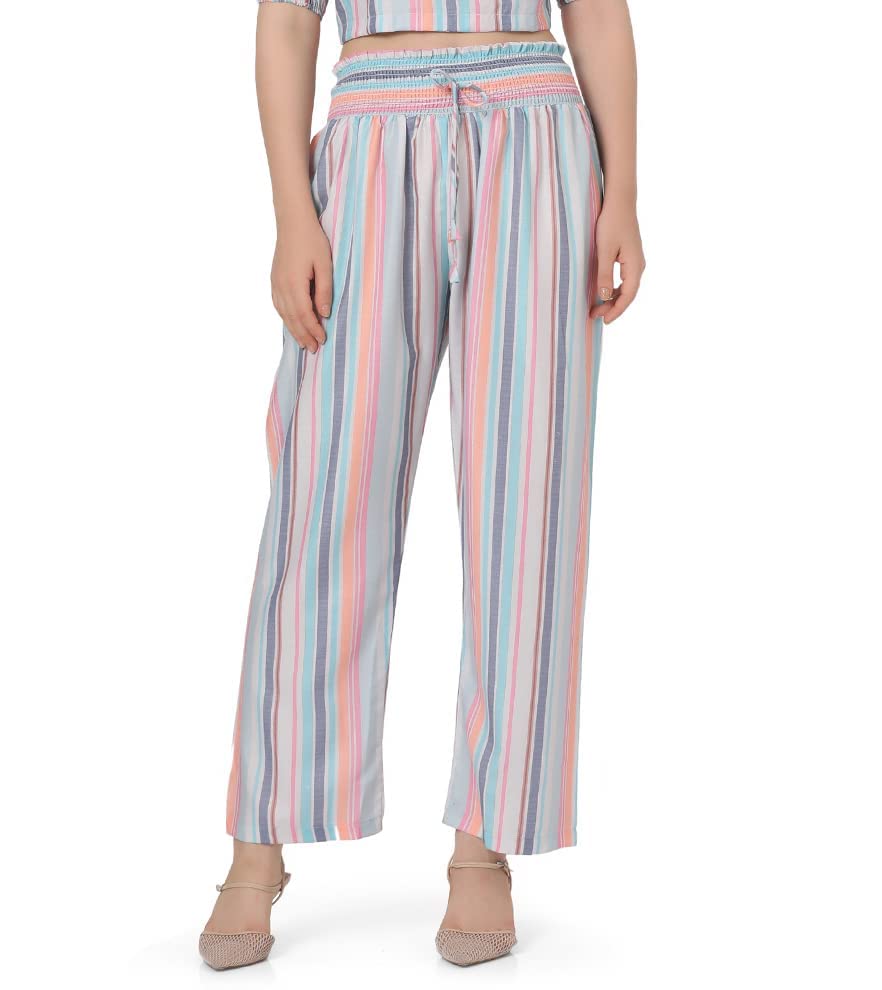 Image of Leriya Fashion Women's Mix Cotton & Rayon Pants Stretchy Work Slacks Business Casual Office Straight Leg /Regular Fit Trouser Pant