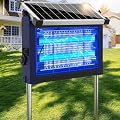 Solar Bug Zapper Outdoor Waterproof, 4500V Rechargeable Mosquito Zapper with Solar Panel Sensor, Auto ON/Off, 10ft Extension Cord & Solar Powered Bug Zapper, Cordless Insect Zap for Patio Yard Garden