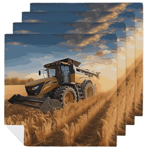 Servilletas de Tela Farm Tractor Harvest Pack x6 miniatura 1
