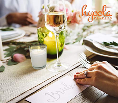 Hyoola White Votive Candles In Glass - Pack Of 24 - 12 Hour Burn Time - Unscented #TOP4