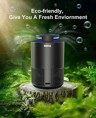 Fly Traps For Indoors, Nontail Indoor Fruit Fly Trap With 360°Uv Light Fan, Catcher & Killer For Mosquito, Gnat, Moth, Fruit Flies, 4 Sticky Glue Boards Included, Black #TOP7