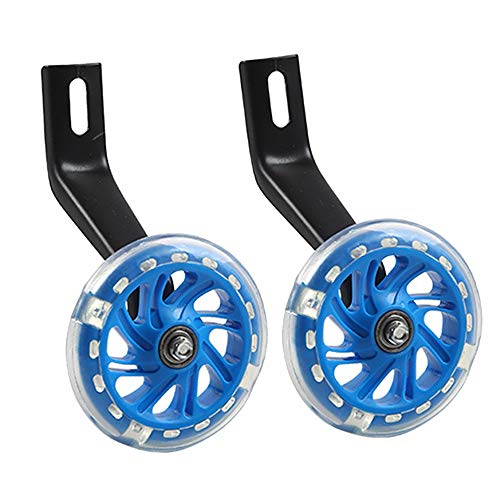 Ruedas de entrenamiento para bicicleta, ruedas fijas Castor, tamaño 20 pulgadas, color azul, incluye kit de instalación miniatura 1