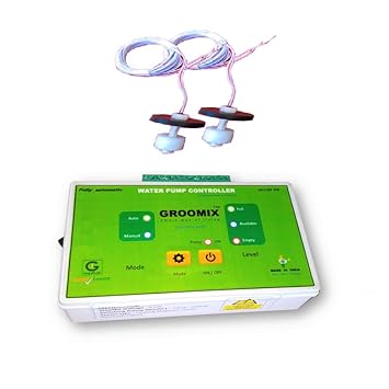Fully Automatic Water Pump Controller Error Free Operation + 2pcs Highly Durable Floating Magnet Water sensors, Water Level Controller