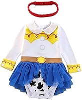 Vista 26 de Dressy Daisy Mameluco de princesa para disfraz de Halloween, cumpleaños, traje con diadema para bebé niña