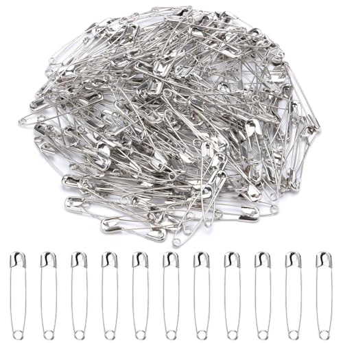 Image of XKDOUS 2.2 Inch Large Safety Pins 200 Pcs Silver Pins Bulk