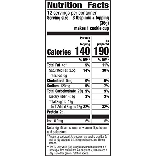 Image of Betty Crocker Chocolate Chip Fudge Cookie Cups, 15.1 oz (Pack of 5)