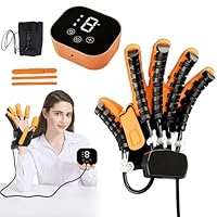 Zertylre Rehabilitation Roboter Handschuhe, Einstellbarer Modus, Finger Hand Exerciser für Patienten mit Handfunktionsstörungen(XL,Rechte Hand)