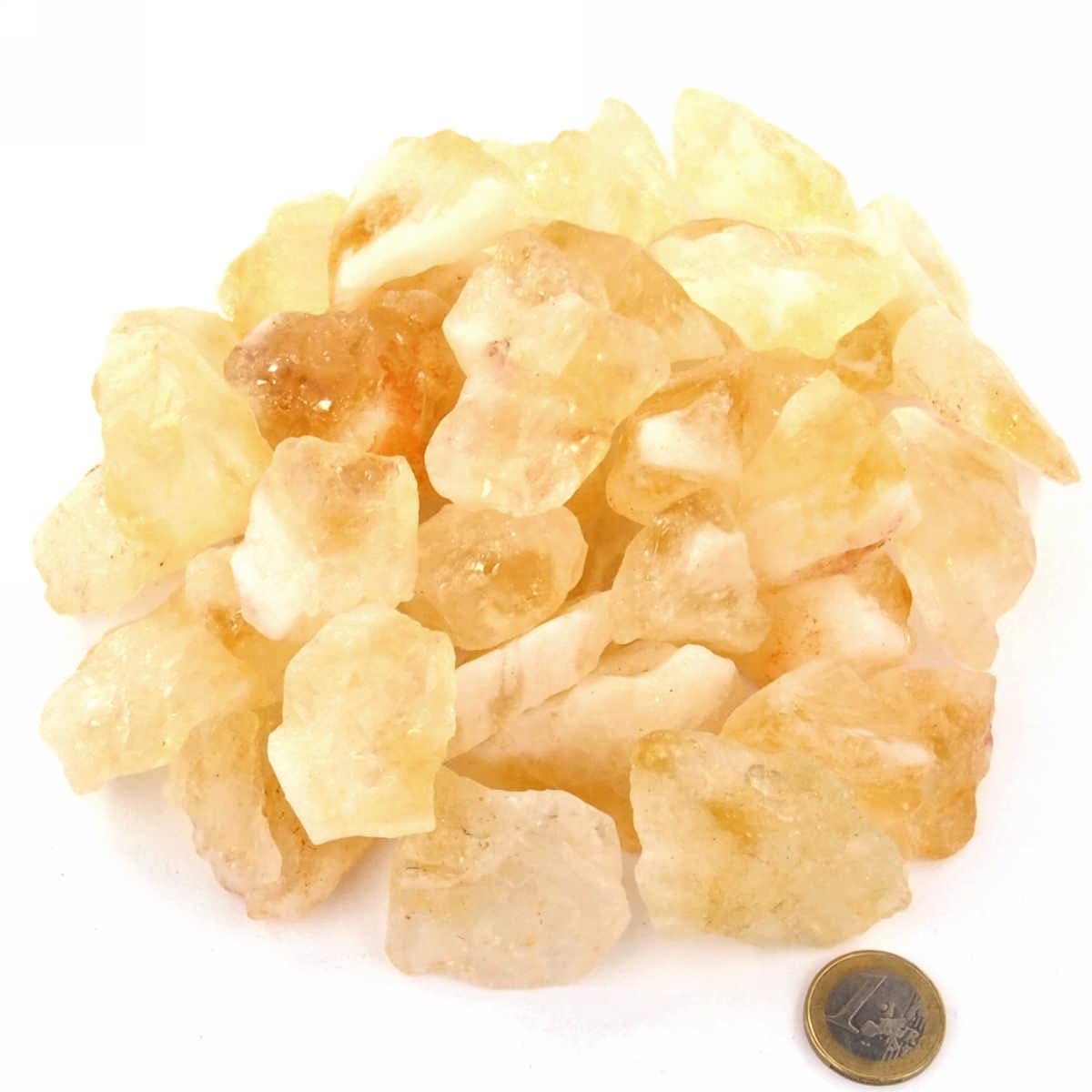 Citrin Rohsteine Ø ca. 35 – 50 mm Edelsteine Heilsteine Wassersteine Glückssteine - Schätze der Natur (Packung Nr. 5 mit 5 Kg)