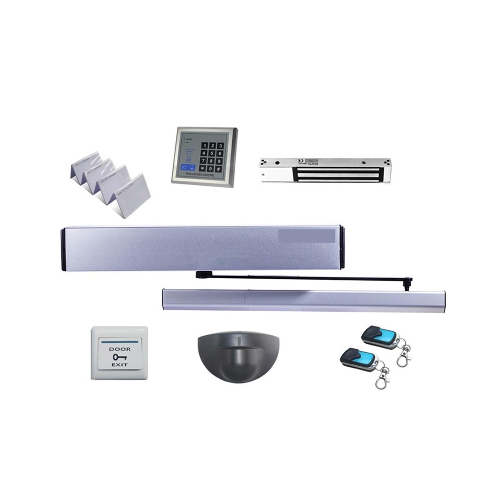 Kit de abridores automáticos de puertas 100 kg de peso hacia adentro abridor de puerta abatible automático/abridor de puerta abatible teclado de cierre, cerradura de puerta, Sensor infrarrojo para acc
