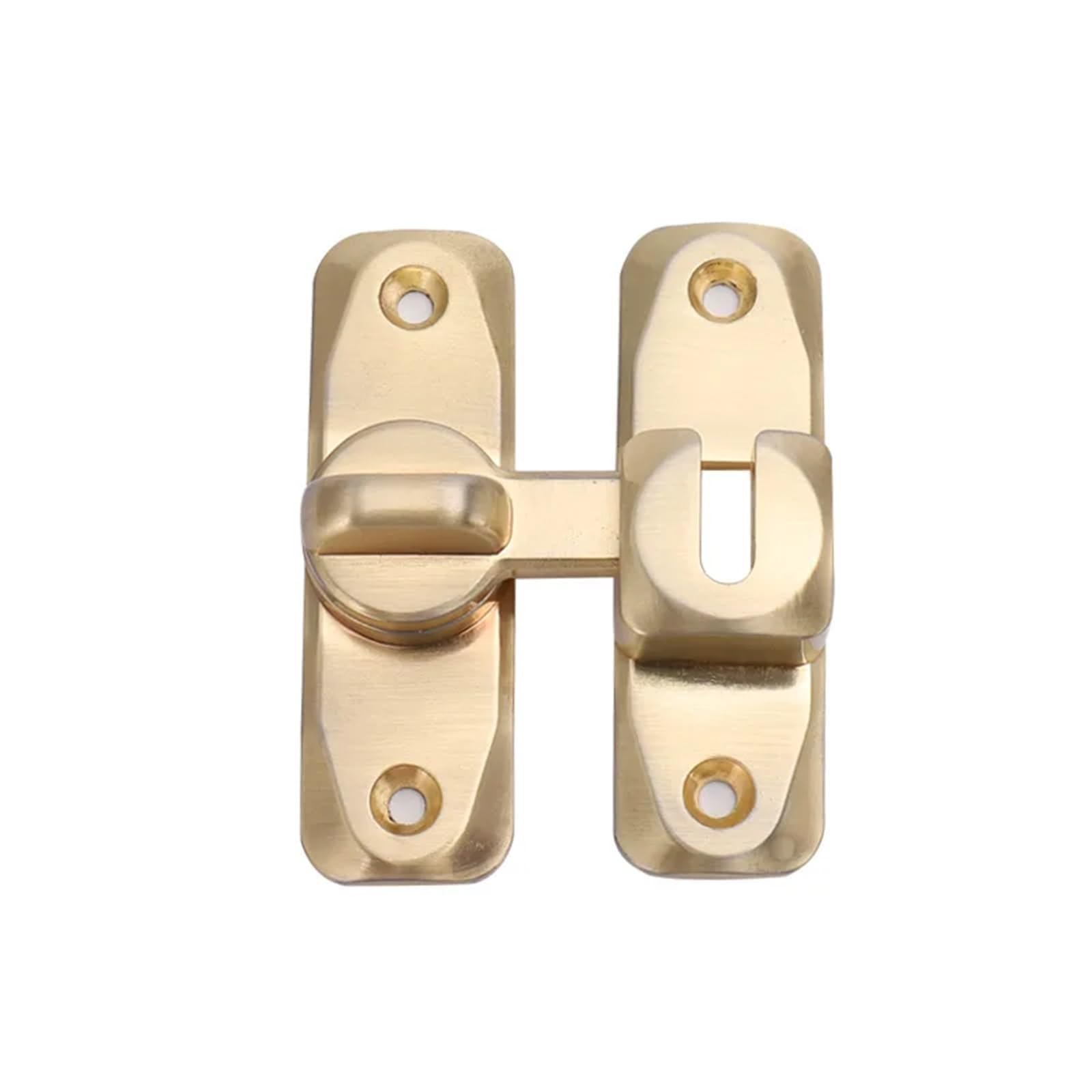 WPOIYHGBY 90°/180° Buckle Door Sliding Latch Lock Hasp Bolt Free Punching 1Pcs(Gold)