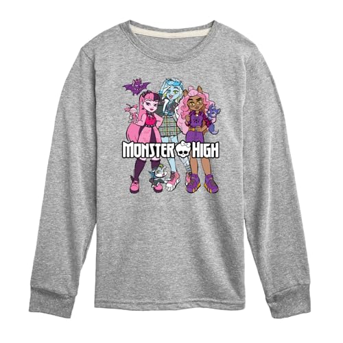 Monster High - Group with Pets - Toddler and Youth Long Sleeve Graphic T-Shirt