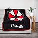 Resident Evil Umbrella Plush Throw Blanket | Super Soft Fleece Blanket, Cozy Sherpa Cover for Sofa and Bed, Home Decor Room Essentials | Zombie Horror Biohazard Video Game Gifts | 45 x 60 Inches