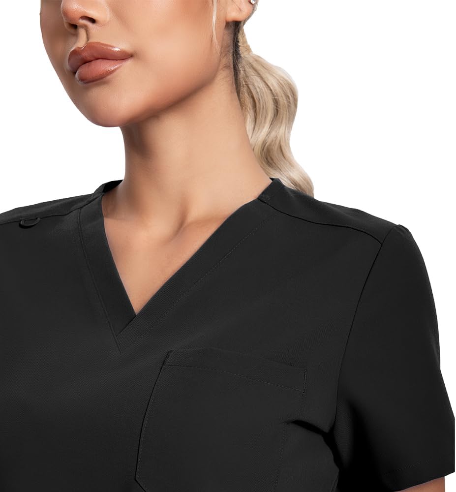 Scrubs for Women Set Medical Uniform 12 Pockets Scrubs Top and Pants for Nurses & Healthcare Workers - Image 4