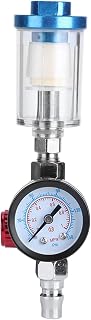 Aramox Air Pressure Regulator Kit, Pneumatic Spray Gun Air Pressure Regulator Gauge In,Line Oil Water Trap Filter Separator